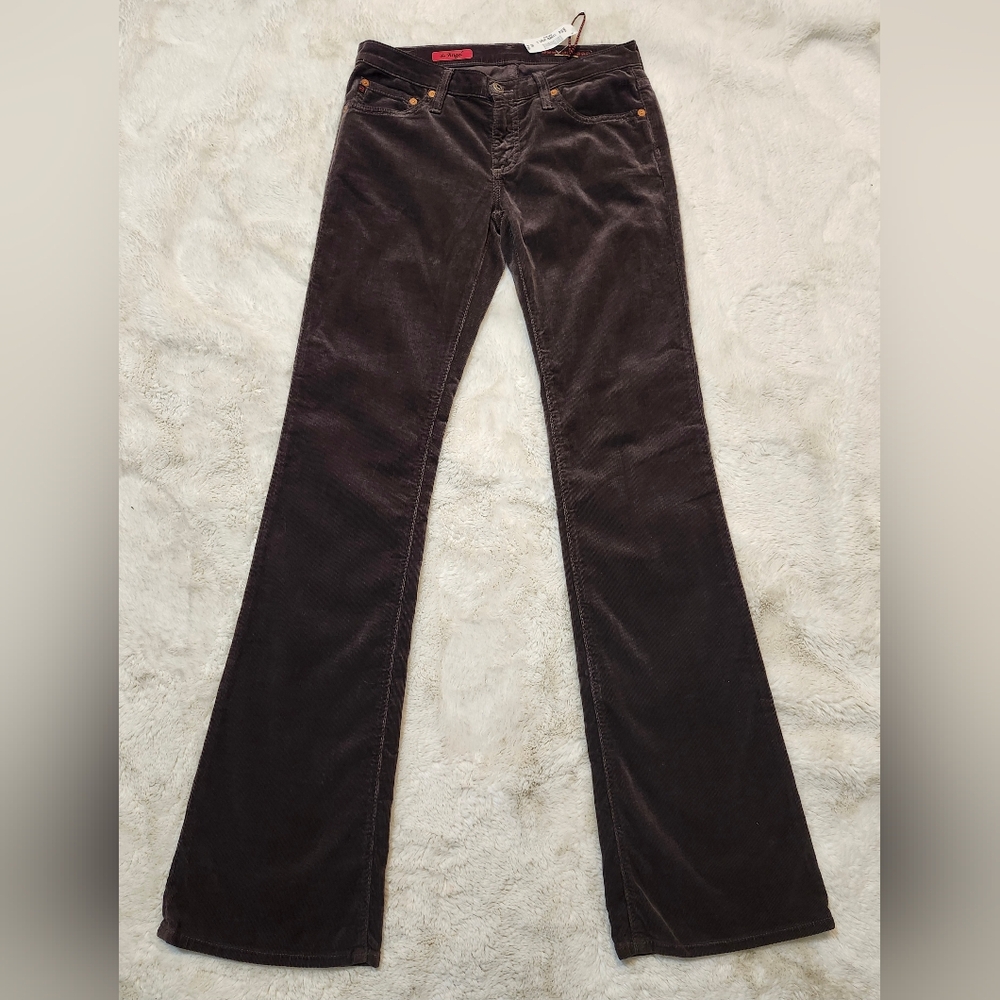 Vtg AG Adriano Goldschmied Pants Womens 28 Brown Corduroy Angel Bootcut USA New